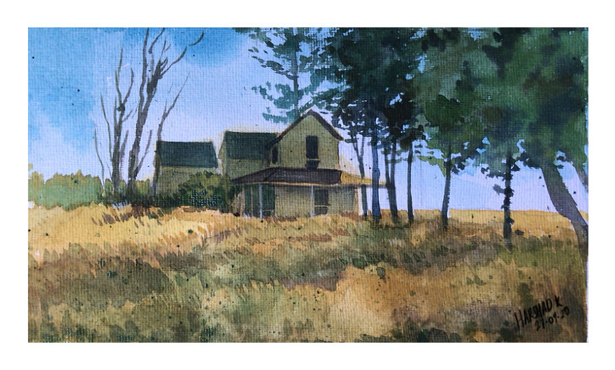 Abandoned House | Watercolour Landscape Abandoned House | Watercolour Landscape