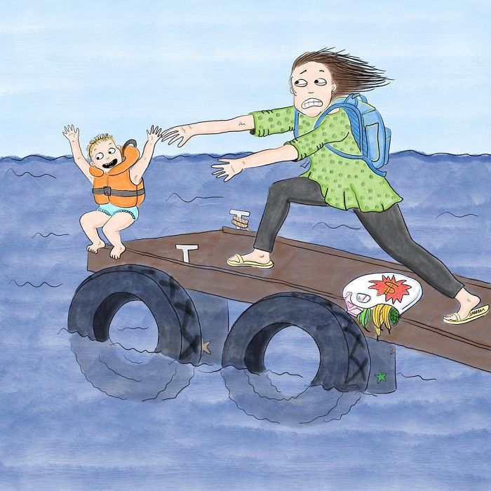 Norwegian Mom Doesn't Censor What Motherhood Really Looks Like In Her 30 Illustrations