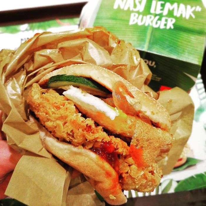 Nasi Lemak Burger Is Back And One Hack I Learnt From A Colleague Is To Ask Them For Special Order Of Extra Sambal!