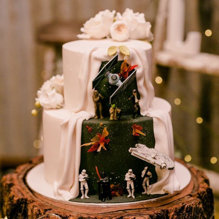 May The 4th Be With You. Awesome Star Wars Cake From Lauren And Mark’s Wedding