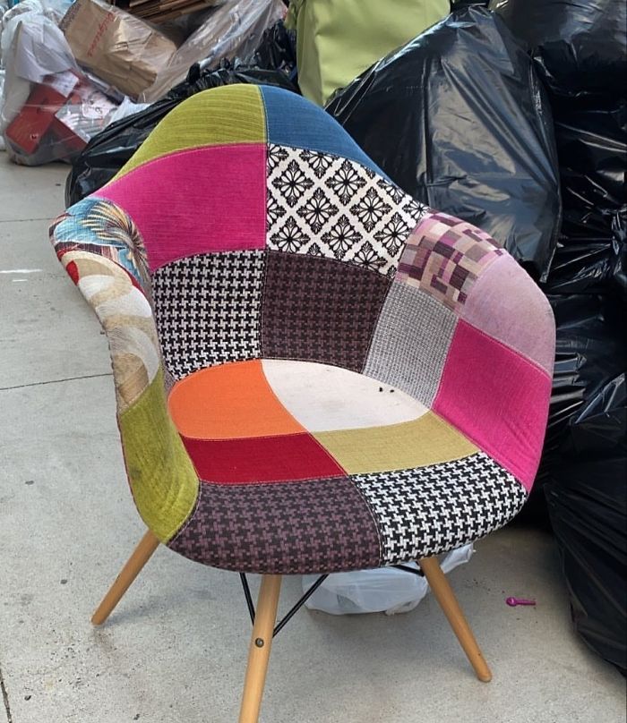 Patchwork Chair.... Goals. At The Corner Of 2nd Avenue And 72nd On The Upper East Side!!!! #stoopingnyc