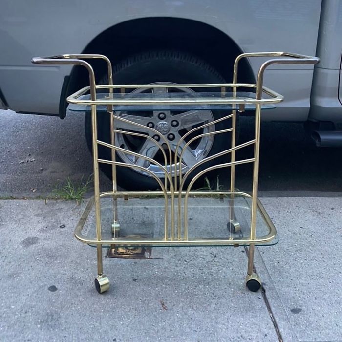 Thursday Is The New Friday, Am I Right? Start The Weekend Now With This Art Deco Bar Cart! On Conselyea And Lorimer In Williamsburg 