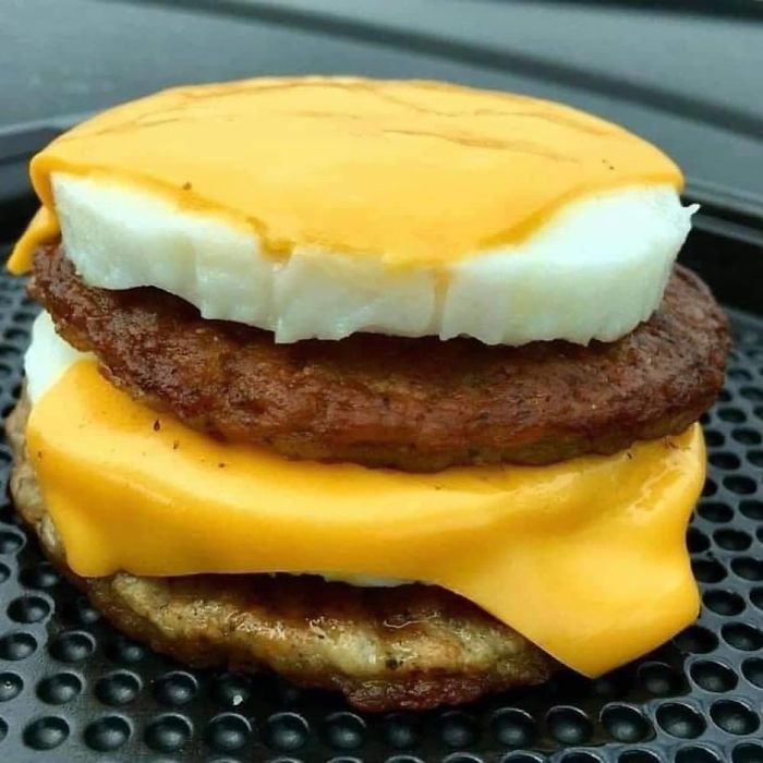Here Is A Great Quick Keto Breakfast On The Go At Mc Donald’s. Order 2 Sausage Patties, 2 Slices Of Cheese And 2 Round Eggs On A Plate