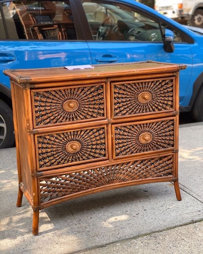 Almost Too Beautiful To Be Used To Hold Socks, Am I Right? Vintage Dresser @ 479 Clinton Ave In Clinton Hill Bk