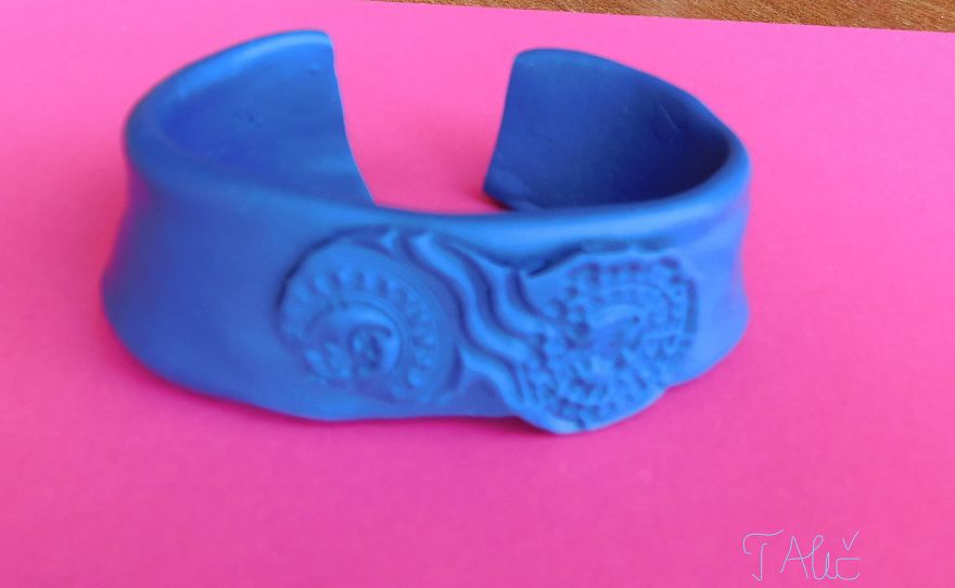 Handmade Bracelet In Blue Color