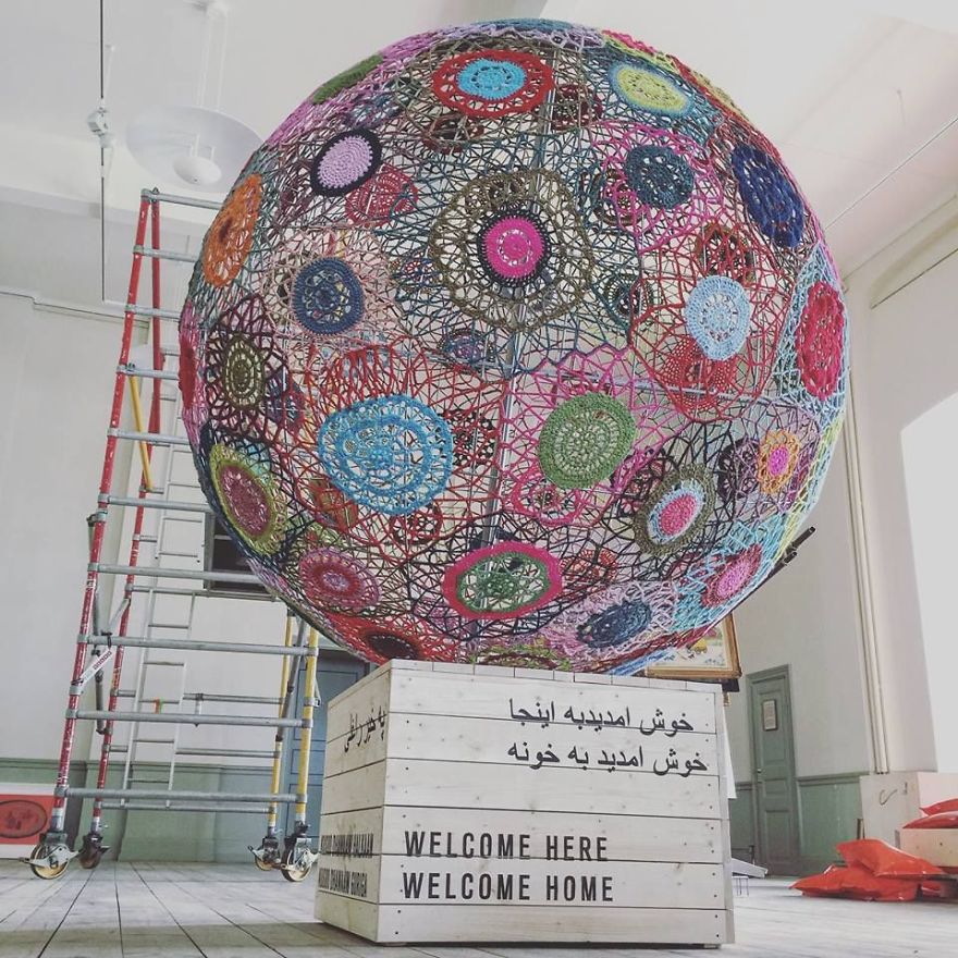 She Crocheted The World's Biggest Sphere To Share A Critical Message