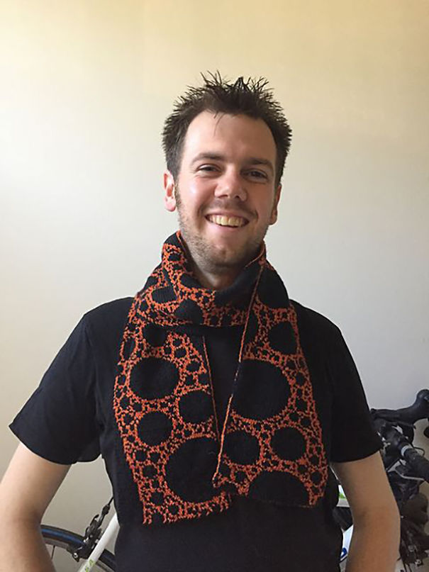 Free Pattern! Knit A Spherical Fractal Scarf Designed By Niels Langeveld And Anja Rueten-Budde