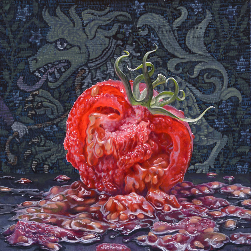 Tomato (9 x 9, Oil On Panel, 2020)