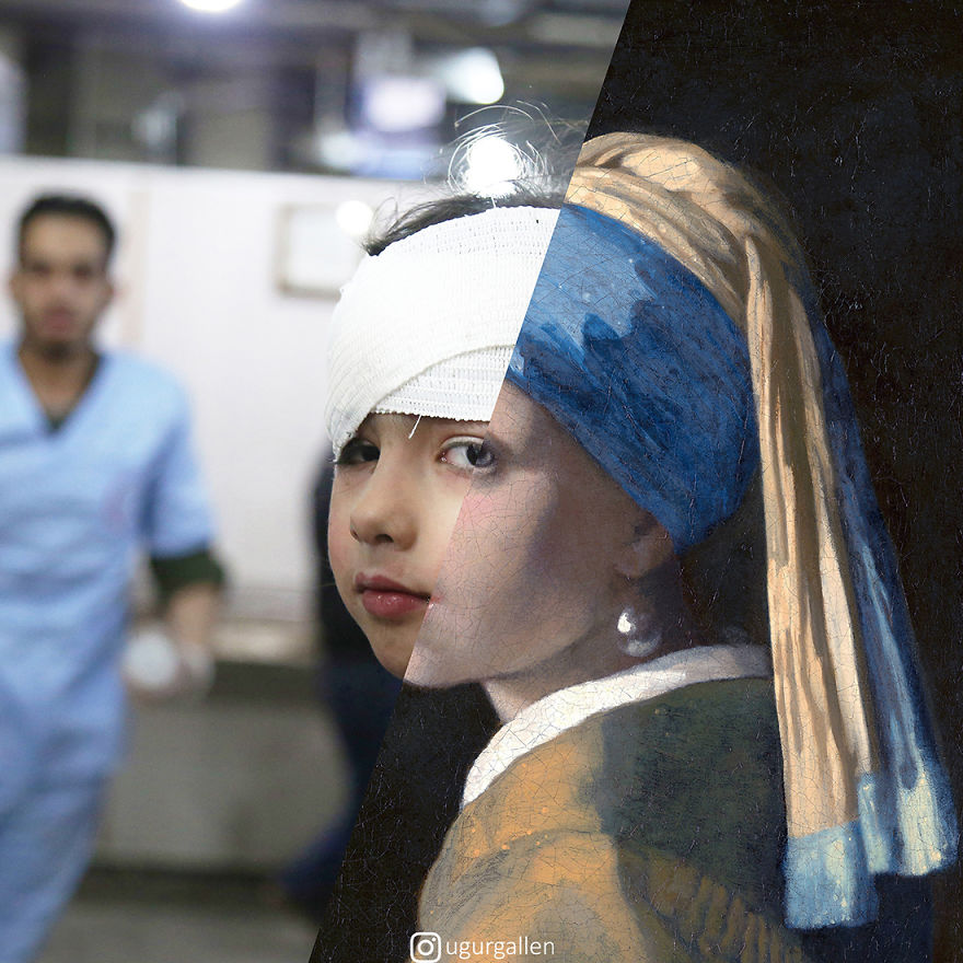 Wounded Girl With A Pearl Earring