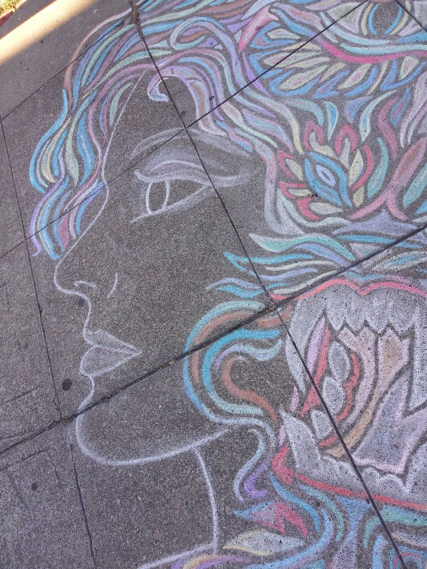 I Create Geometrical Mandalas With Chalk On The Sidewalks Of San Francisco