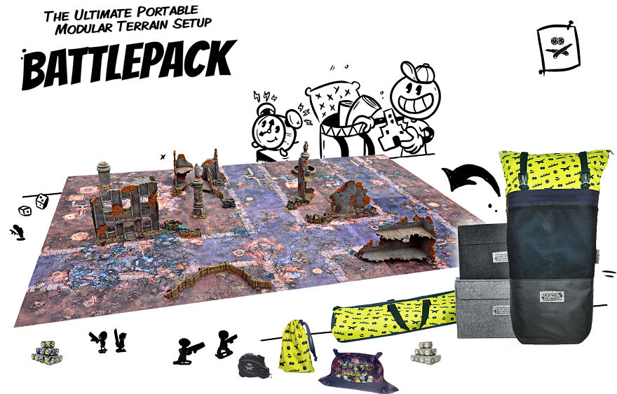I Spent 3 Weeks Them Make Game Mat Handmade Prototype For Battlepack Project. Play Well Anywhere.