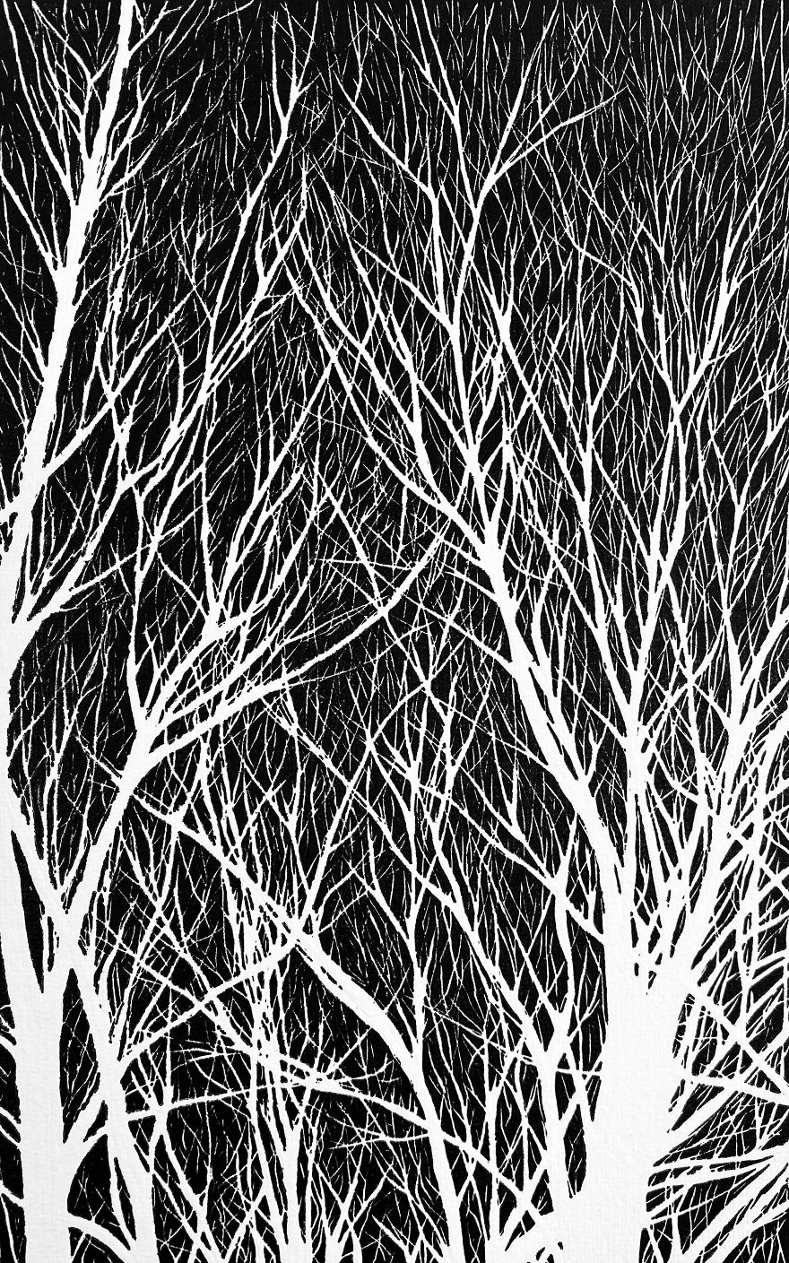 Linocut "Trees" Linocut "Trees"