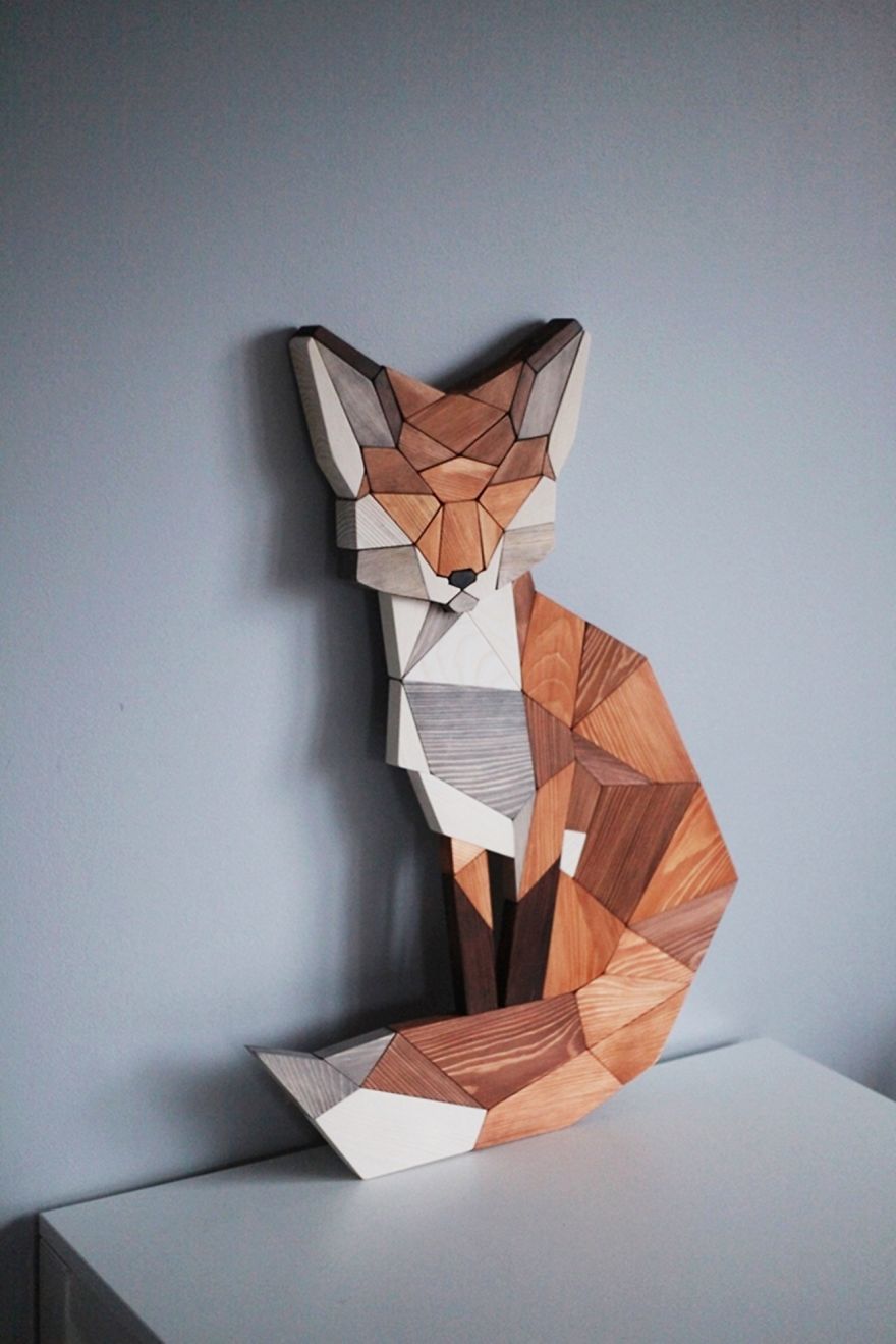 I Made A Wooden Fox Based On Grandfather's Sketch