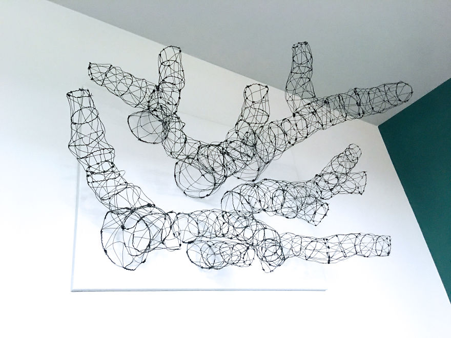 I Made These Wire Roots And Branches Sculptures For My Living Room