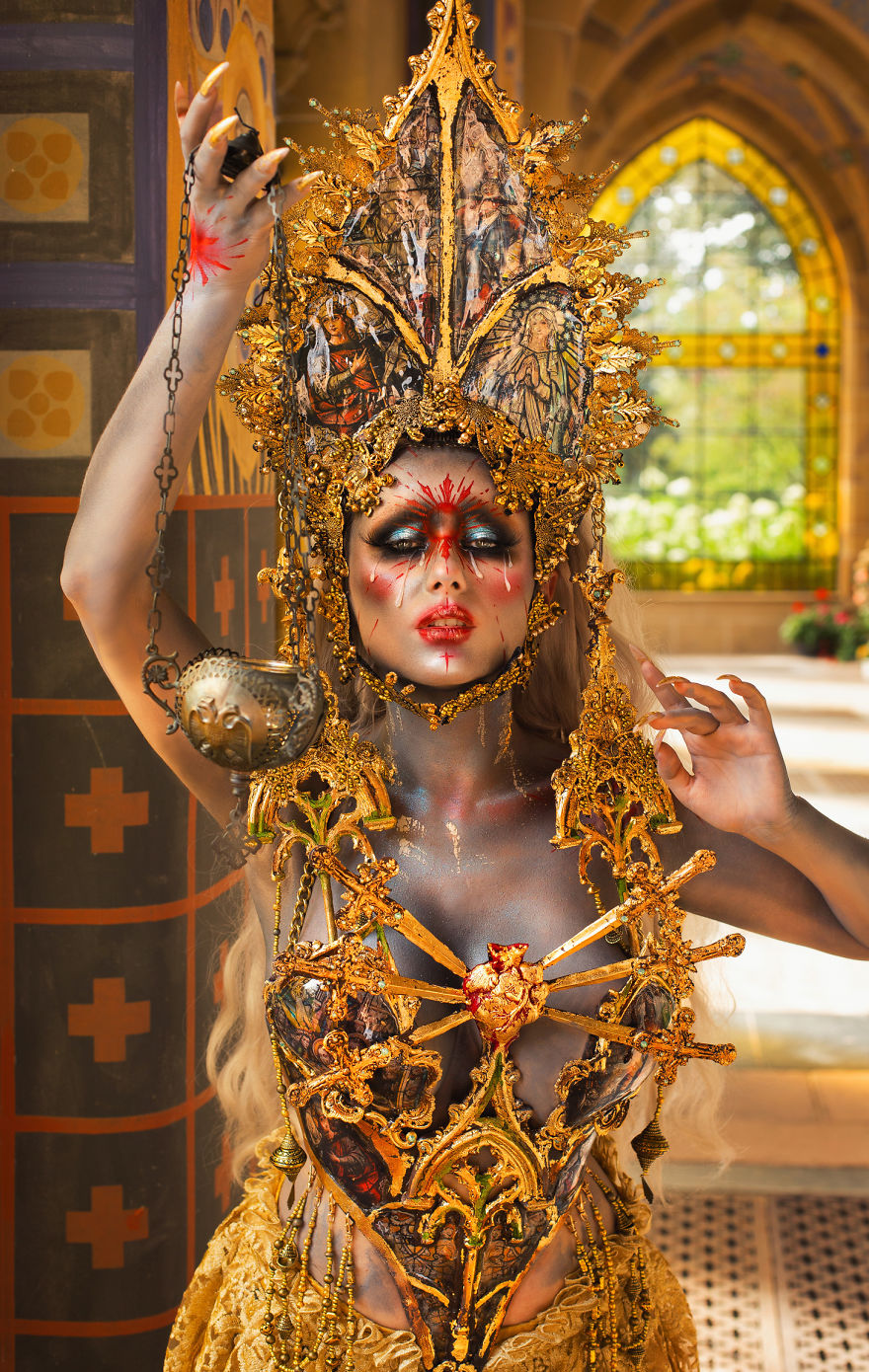 I Handmake Costumes From The Lightweight Wearable Porcelain And Stained Glass I Created, Here Are My Best Costume Designs (New Pics)