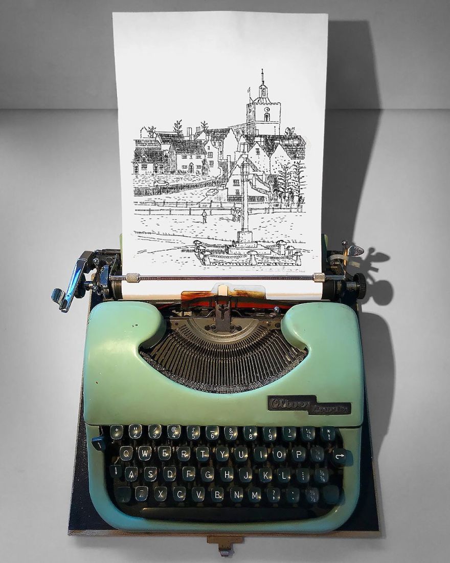 This Young Artist Makes Amazing Drawings With A Typewriter