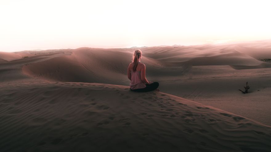 Sunset Desert Yoga