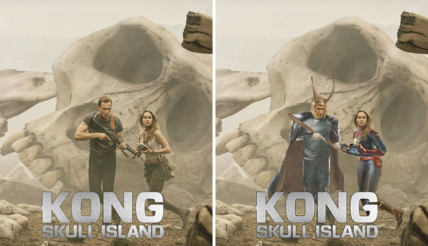 Loki And Captain Marvel Hunting The Kong