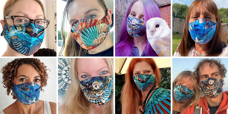 I Create Wearable Artistic Scarfs Inspired By Owls, Ravens, Swans, And Other Majestic Birds (30 Pics)
