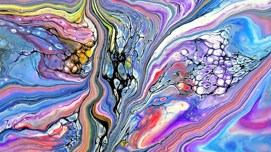 Rainbow Land 🌈 ~ ~ Wrecked Bloom Technique ~ Paint #withme Rainbow Land 🌈 ~ ~ Wrecked Bloom Technique ~ Paint #withme