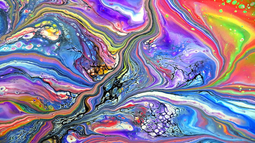 Rainbow Land 🌈 ~ ~ Wrecked Bloom Technique ~ Paint #withme Rainbow Land 🌈 ~ ~ Wrecked Bloom Technique ~ Paint #withme