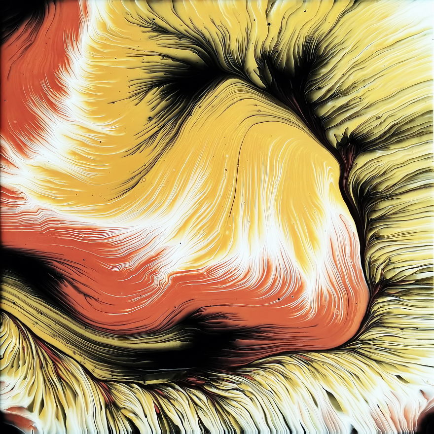 Acrylic Pouring ~ Copper, Gold, Black And White ~ Split Cup Straight Pour Acrylic Pouring ~ Copper, Gold, Black And White ~ Split Cup Straight Pour