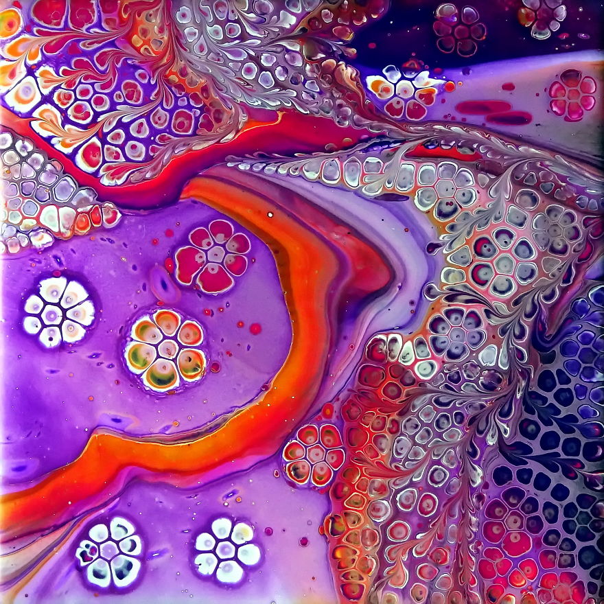 Easy Flower Painting With Chameleon Cells Easy Flower Painting With Chameleon Cells