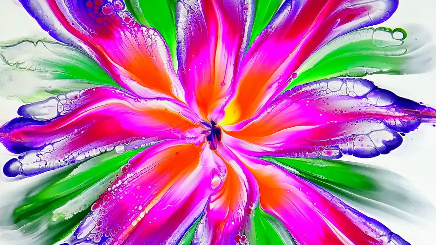 From Puddles To Flower ~ Easy Pour For Beginners ~ Reverse Flower Dip ~ Step By Step Tutorial From Puddles To Flower ~ Easy Pour For Beginners ~ Reverse Flower Dip ~ Step By Step Tutorial