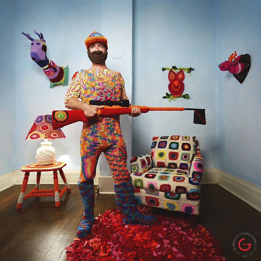 Check Out 'Yarnography' - Photos By Jeremy Mason Mcgraw, Colorful Crochet Art Of Gina Gallina