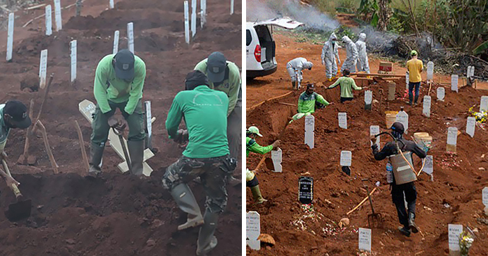 Local Authorities Order Anti-Maskers To Dig Graves For COVID-19 Victims In Java, Indonesia