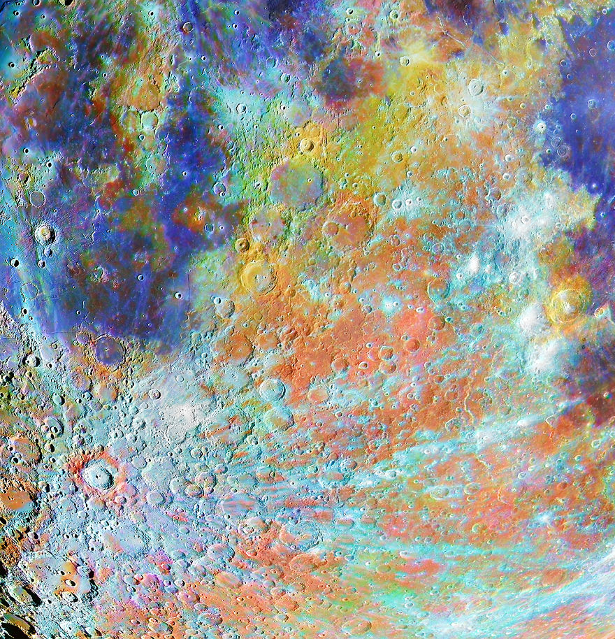 Our Moon Winner - 'Tycho Crater Region With Colours' By Alain Paillou