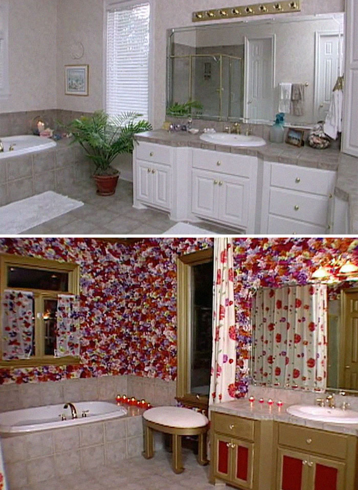 Bathroom Decorated With More Than 6,000 Flowers