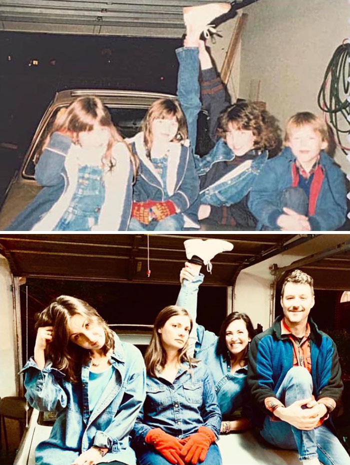 My Sisters And I Recreated A Classic Family Photo From 1985