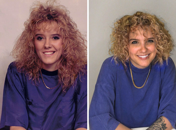 Decided To Take Some Of This Quarantine Time And Recreate A Photo Of My Mom In The 80s