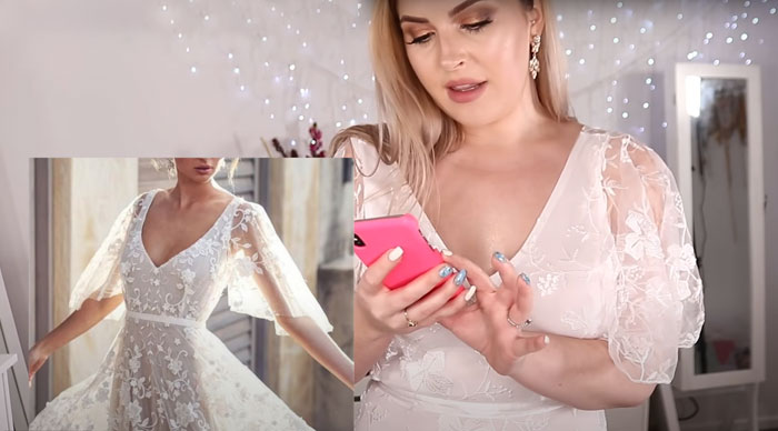 Esta mujer encargó 10 vestidos de novia por la app de Wish, muestra las expectativas VS la realidad