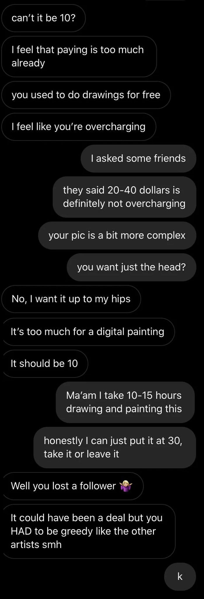 I Charge 20-50 Dollars For A Realistic Portrait And One Of My Followers Just Said I’m Overcharging (I Never Made An Advertisement, I Just Say Yes When People Ask Since I’m Just A Hobbyist)