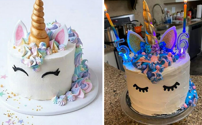 He hecho una tarta de unicornio para el cumpleaños de mi madre. Considerando mi poca experiencia, creo que ha salido bastante bien