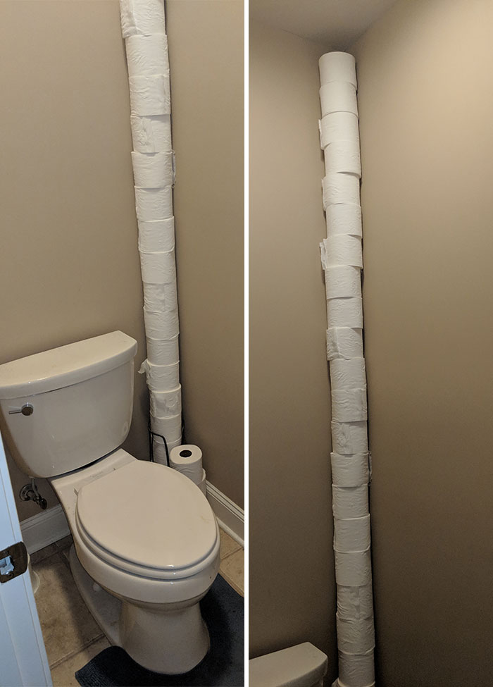 Wife Asked Me To Stack The Toilet Paper. So I Did
