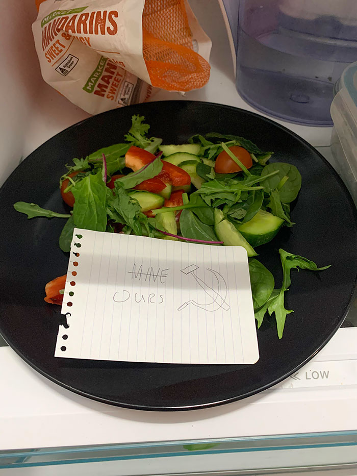 Girlfriend Tried To Claim A Salad In The Fridge