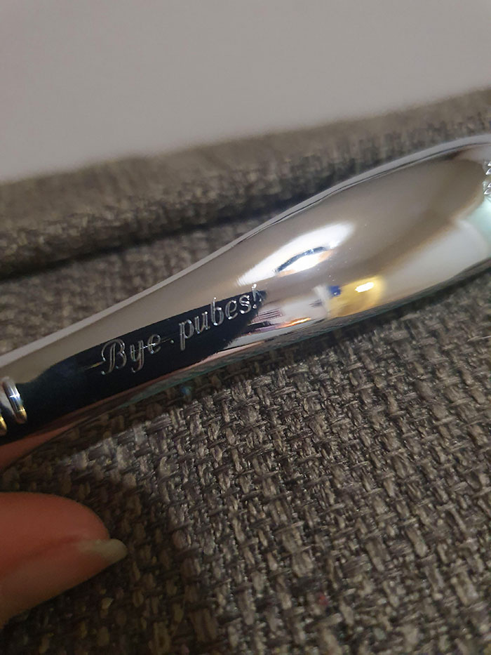 I Asked For A Nice Razor For My Birthday From My Boyfriend, Engraving Was A Free Optional Extra