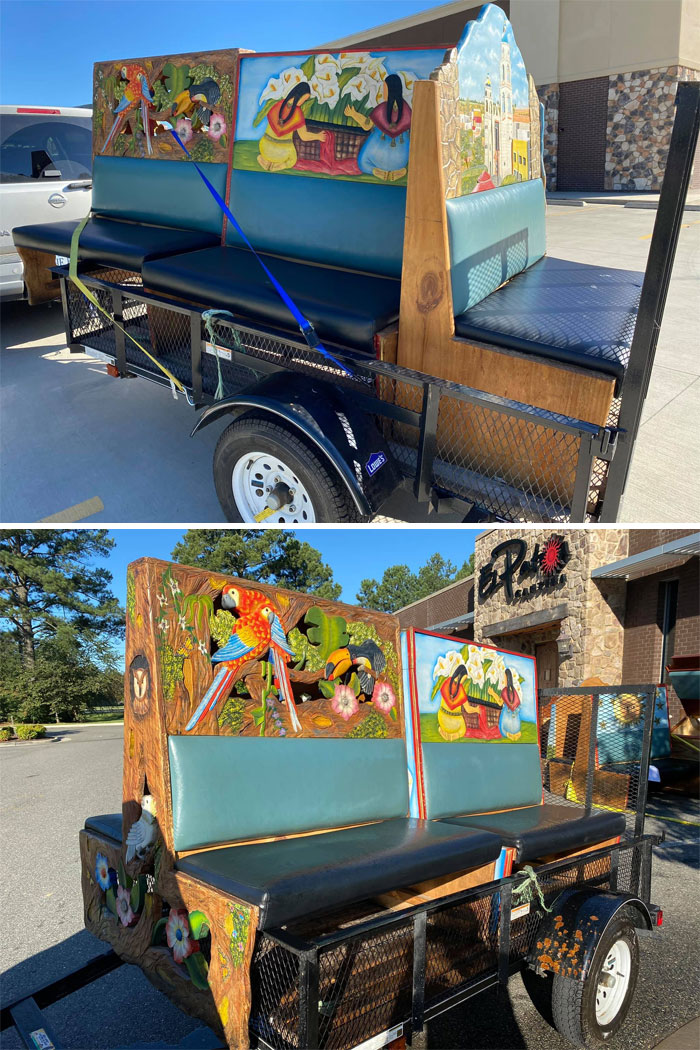 What??? A Mexican Restaurant In Chester, Va Is Remodeling And Selling Their Old Hand-Carved And Painted Booths For Just A Few Pesos! Don’t Mind If I Do!