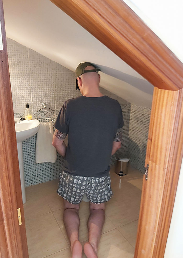 The Bathroom In Our Airbnb Was Rather Small
