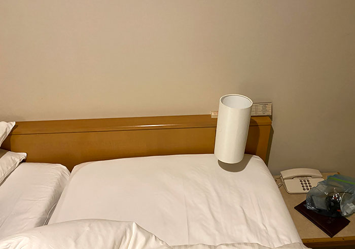 This Light That’s Placed In My Hotel Room Bed