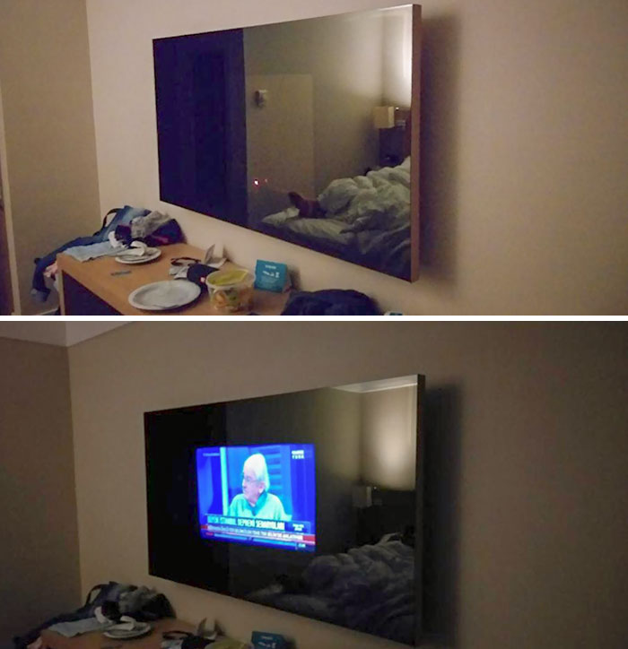 Went To A Hotel, Paid Extra For A Room With A Bigger TV