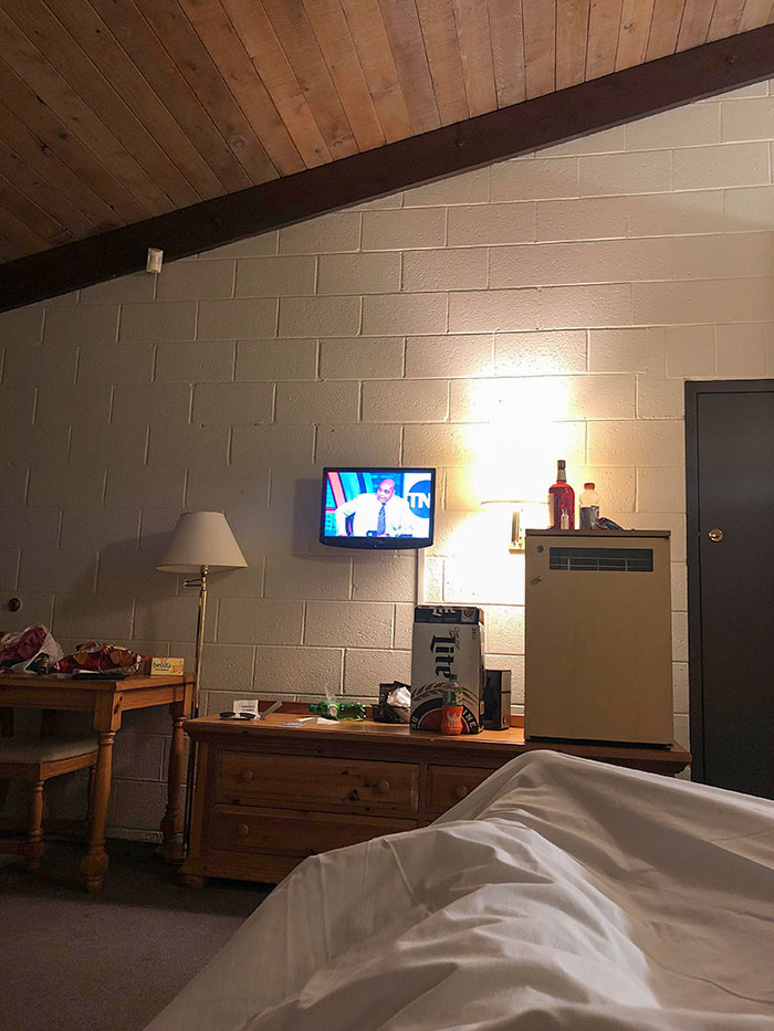My Hotel Room Has A Michael Scott Sized TV