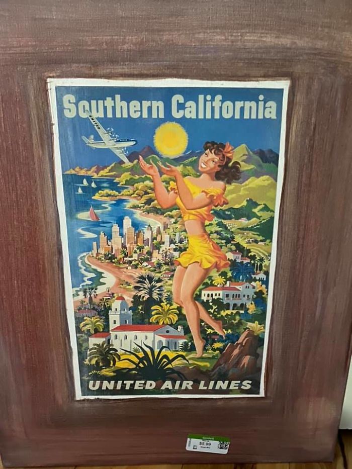 Well Today I Was At Goodwill And I Found This Picture From United Airlines (The Company I Got Furloughed From) Southern California (Which Is Where I Live)