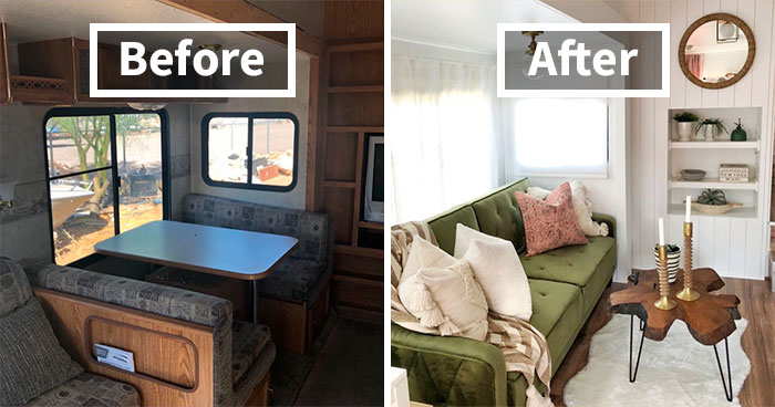 30 Pics Of Old Ugly RVs Redesigned Into Beautiful Tiny Homes By “RV Fixer Upper”