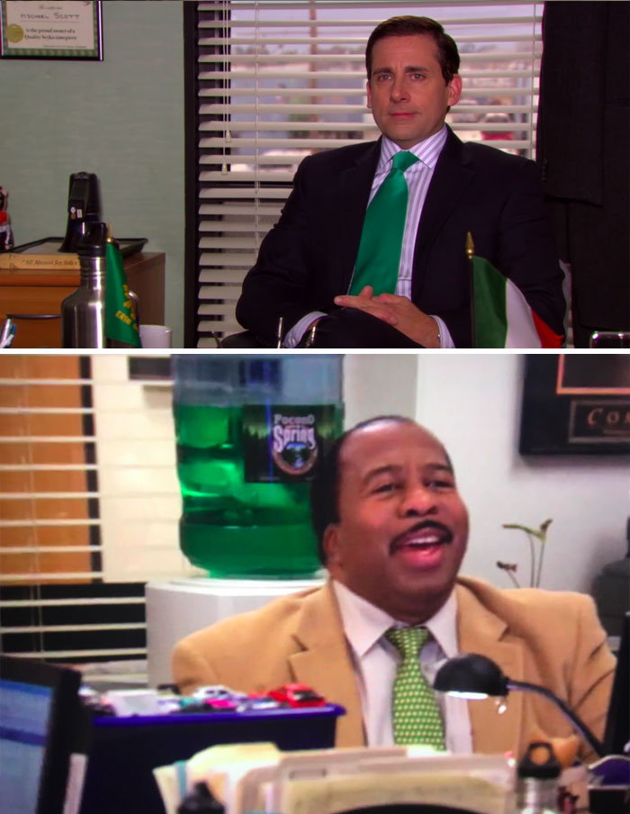 Season 6, Episode 19 Is Dedicated To St. Patrick's Day, And The Office Really Goes All Out. For Example, Did You Notice Michael Has An Italian Flag On His Desk Instead Of An Irish One, Or That They Dyed The Water In The Community Water Cooler Green?