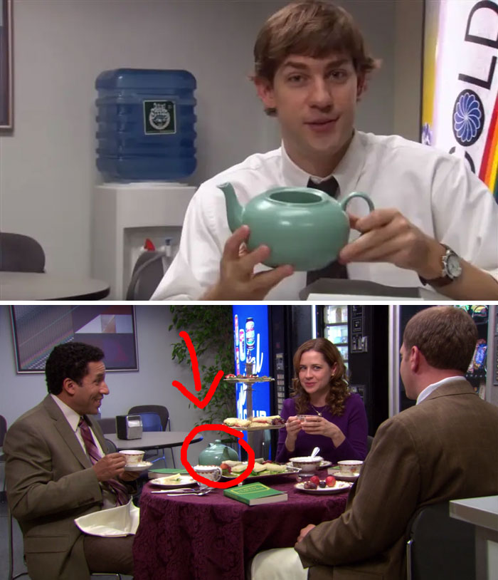 Pam Is Using The Teapot Jim Gave Her For The Finer Things Club Two Seasons Later
