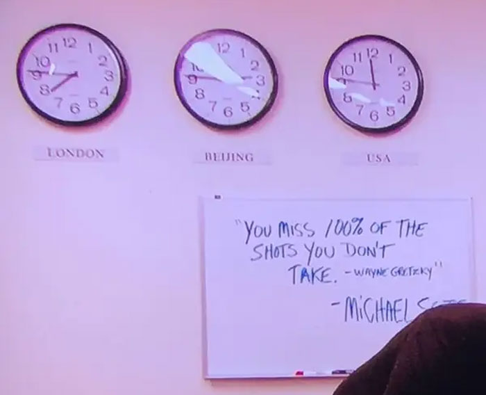 The Michael Scott Paper Company Had Clocks For Time Zones All Around The World, And Apparently Michael Thinks "USA" Is A Singular Time Zone
